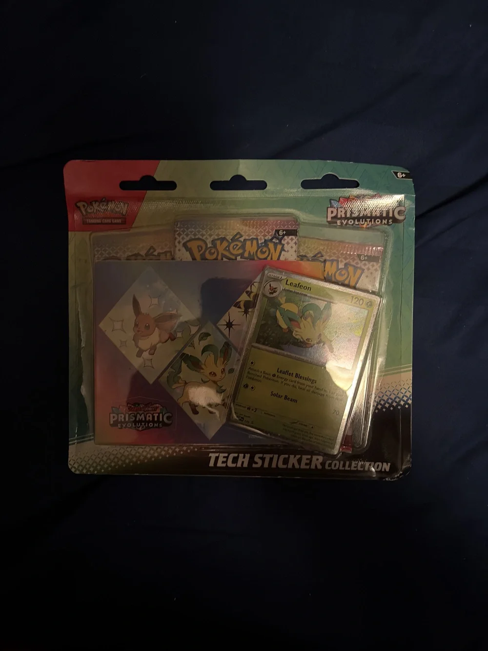 Pokemon Prismatic Evolutions Tech Sticker Collection - Leafeon Edition
